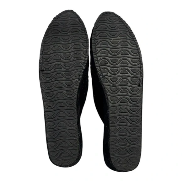 Huma Blanco HAND BEADED Slippers Black Velvet Elegant Beaded size 9 US women - Picture 5 of 8